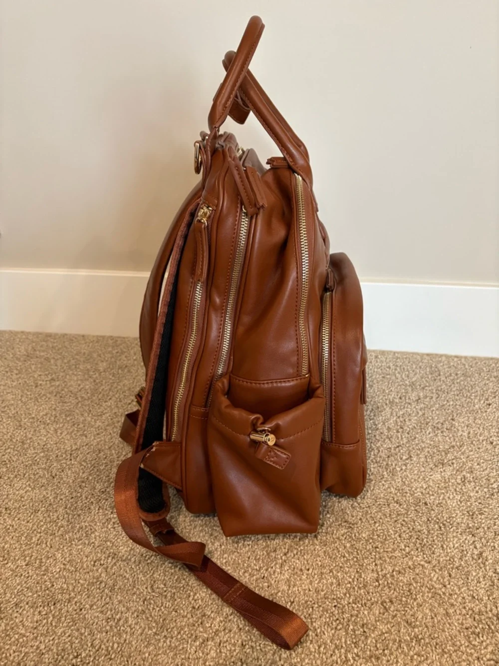 JuJuBe Million Pockets Deluxe Backpack Diaper Bag, Spice